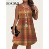 2026 Summer New Women's Sleeveless Dresses Plus Size Sundress Loose Dresses Beach Vacation Casual Floral Printed Women's Dresses
