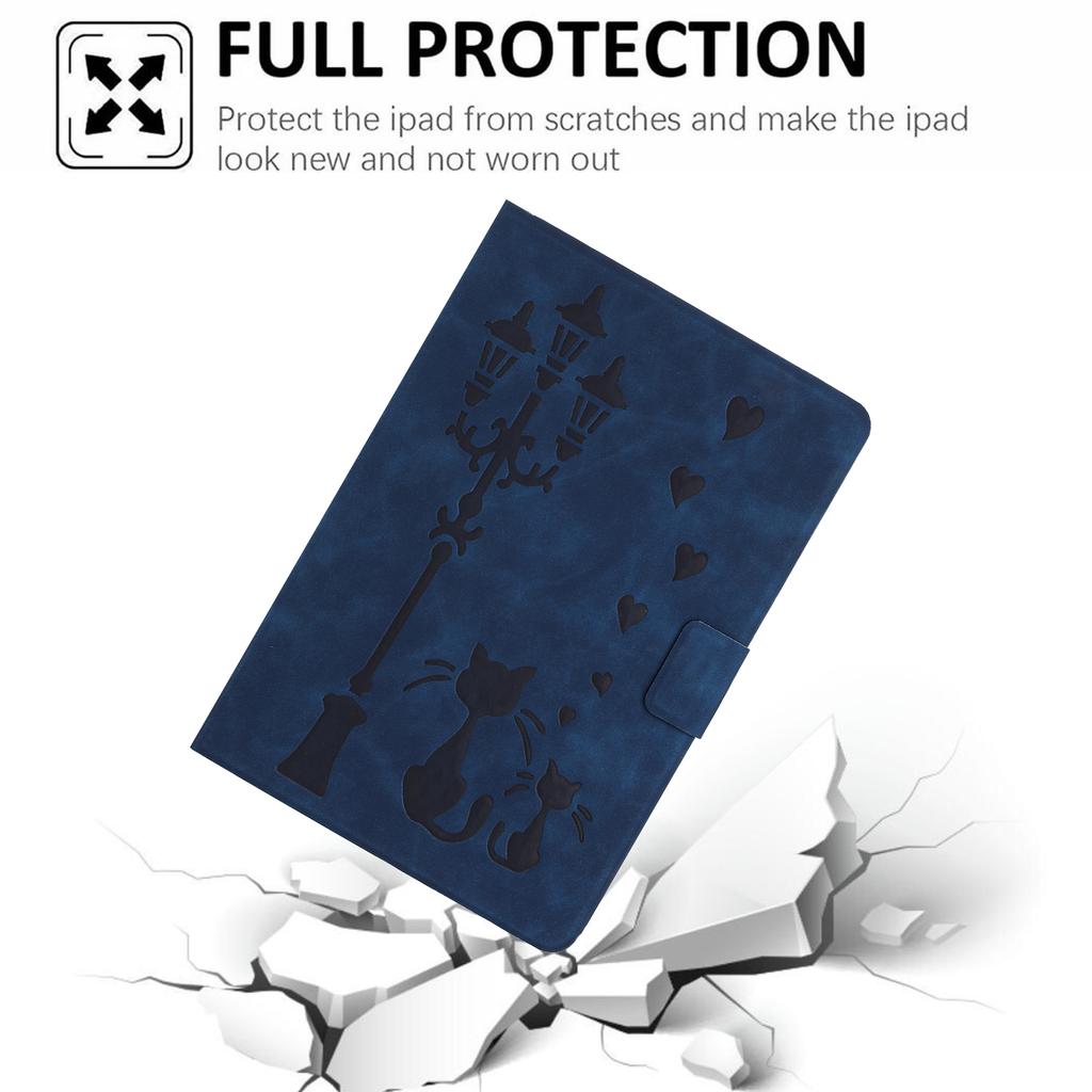 Für iPad (2025)/10.9 (2022) Hülle Paar Katze Aufgedruckt Mikrofaserleder Smart Tablet Hülle