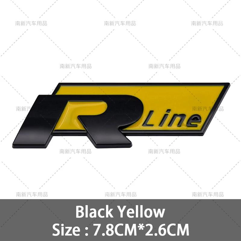 RUNTB1 VW 2026 Hot 3D Metal R Line Logo Rline Car Emblem Badge Sticker Trunk Decals For Volkswagen Polo Passat Sagitar Magotan Jetta Be