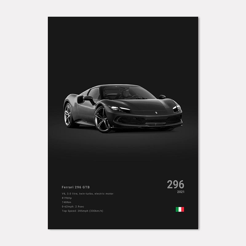Famous Cars 812 458 296 Canvas Wall Art Print Poster 599XX SP3 F8 Decoration Mural Modern Home Decor Birthday Gift Unframed
