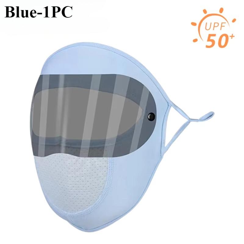 

1-10 шт. Маска для лица от солнца для езды с закрытием всего лица, петлями для ушей и регулируемыми отверстиями для дыхания, защита от солнца с линзами