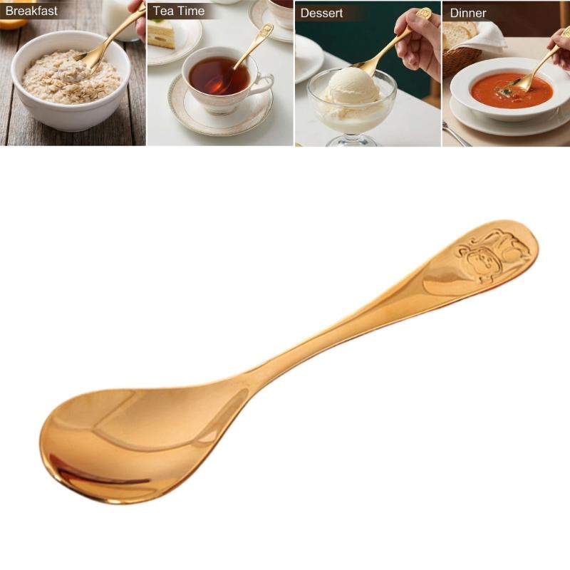 Premium Bronze Soup Spoon Features Detailed Chinese Birth Animal Engravings Ideal For Family Meals And Gift