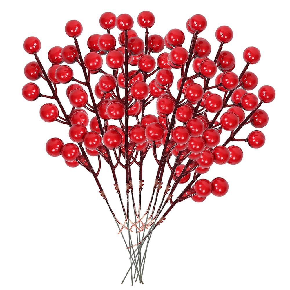 Christmas Simulation Berry 14 Berries Artificial Flower Fruit Cherry Plants Home Christmas Party Decoration DIY Gift