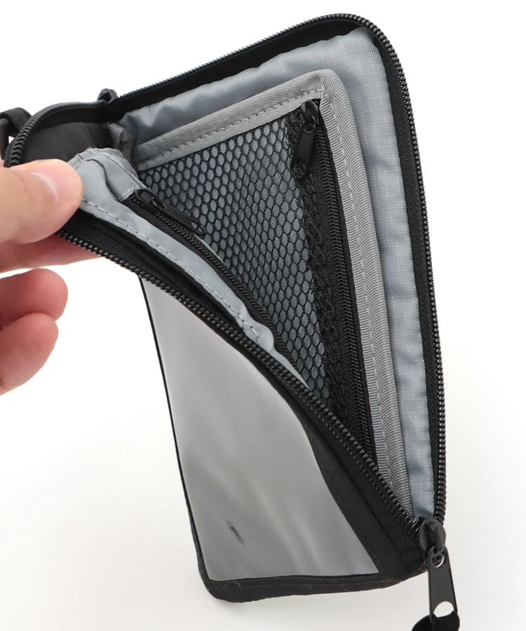 Titicaca Graphic Shoulder Pouch for Women, Smartphone Operation Possible, Wallet, Crossbody, Multi-Shoulder, Free Size, Black, ZNWCBB7002