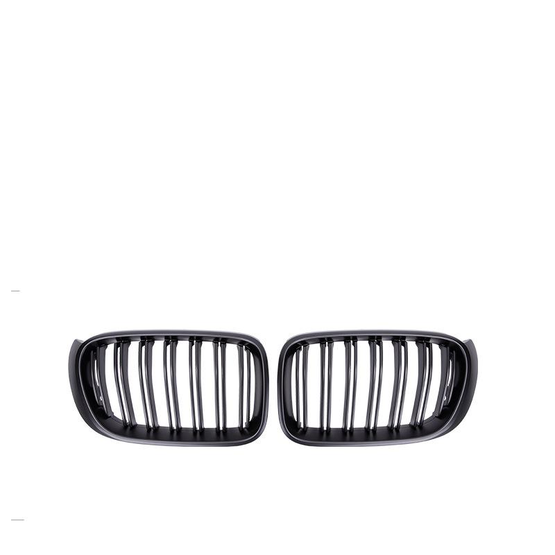 

1Pair Front Bumper Kidney Racing Grille For BMW X3 X4 F25 F26 2014-2017 Car Double Line Sport Grill Glossy Black Cove D-Matte Black