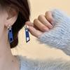 Fashionable And Creative Zipper Pendant Earrings Suitable For Men's And Women's Candy Colored Punk Style Jewelry Gifts