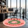 Christmas Printed Round Rug Carpet Chair Rug Area Rug Entryway Doormats,for Office Chair Living Room Bedroom Kitchen Room.