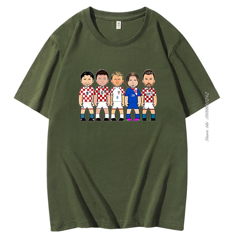 New Fashion High Quality Tshirt Men Crew Neck Tees Luka Modric Zvonomir Boban Cotton Summer Mens Short Sleeve Tshirt