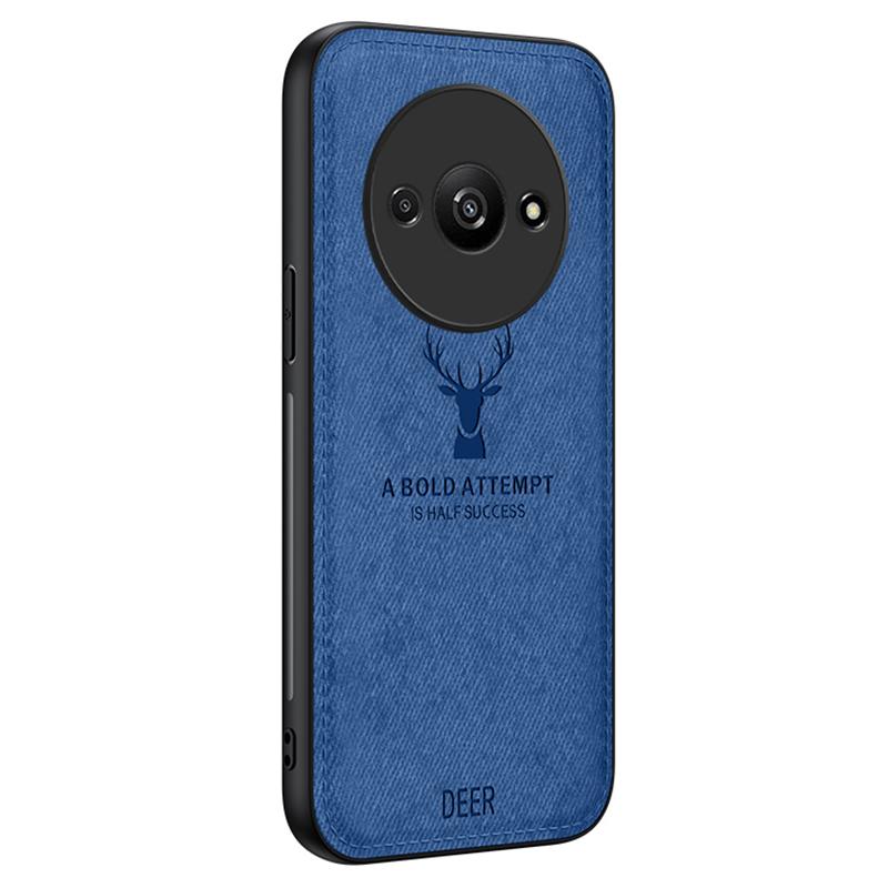 

Чехол для Xiaomi Redmi A3 4G/Poco C61 4G с рисунком оленя, покрытие из ПУ кожи, задняя крышка для телефона из ПК+ТПУ Blue