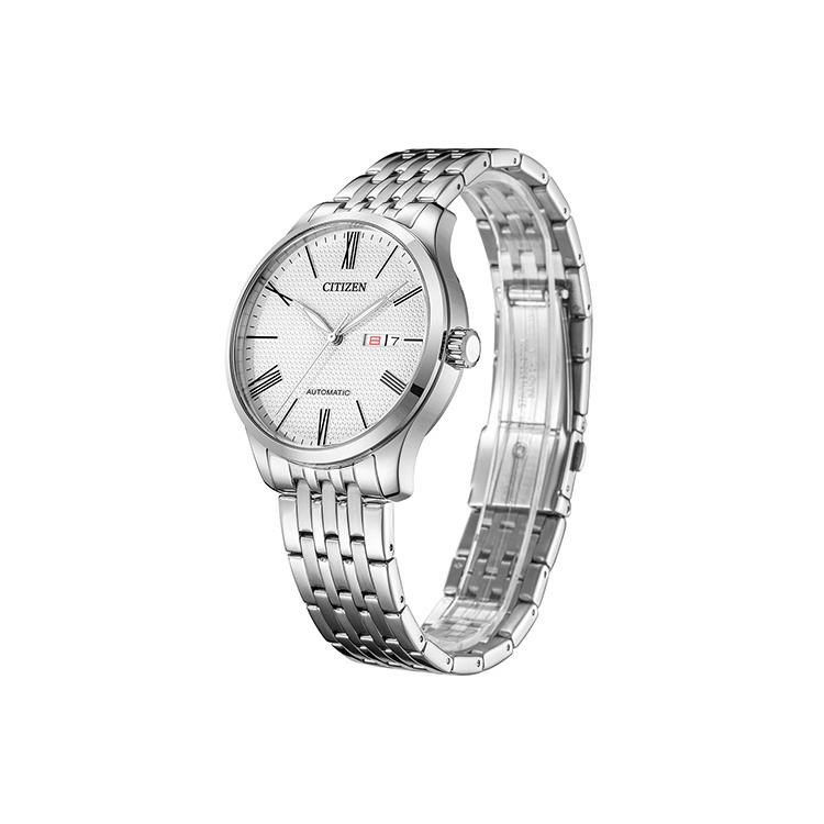 Citizen Mechanical Movement Stainless Steel Strap Watch Men's Watches White Dial NH8350-59A