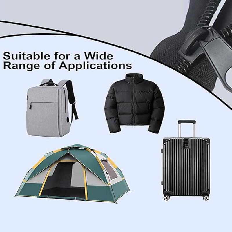 8Pcs Zipper Pull Replacement 4 Sizes Universal Instant Fix Zipper Repair Kit Detachable Zip Repair Set Zippers Tool Accessories