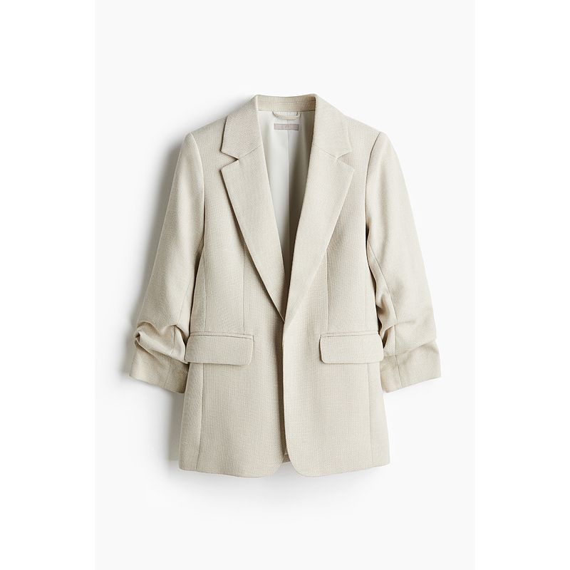 

Женские костюмы HM 2025 Осень Новое поступление Деловой Рабочий Место Формальная одежда Стиль для поездок на работу Костюм с плиссированными рукавами Верхняя одежда 1124589 Light beige 020 155/80