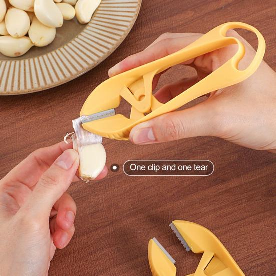Garlic Peeler Stainless Steel Vegetable Peeler Manual Garlic Peeling Tool with Hanging
