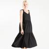 Strap tank top ribbon cancan long dress