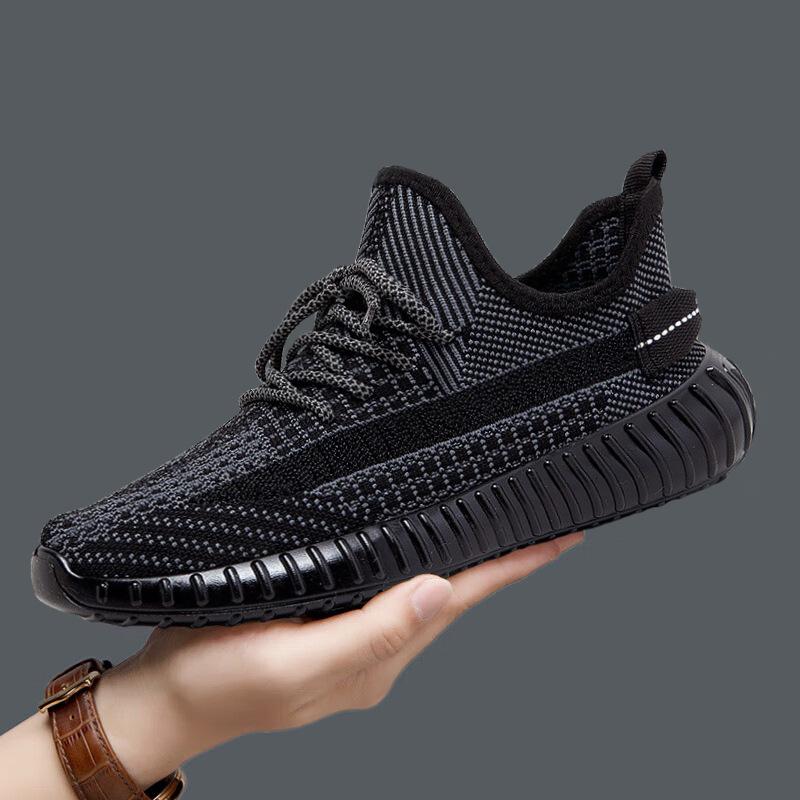 

Autumn men s shoes new breathable boys trend versatile platform sports casual fly-woven shoes 35 women