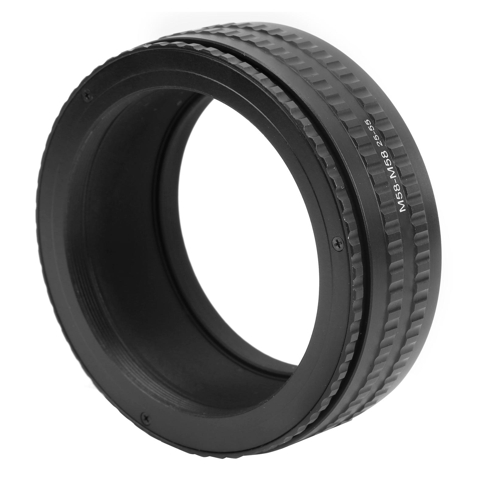 

NEWYI M58‑M58 25‑55mm Adjustable Focusing Tube Adapter Ring Magnify Macro Lens