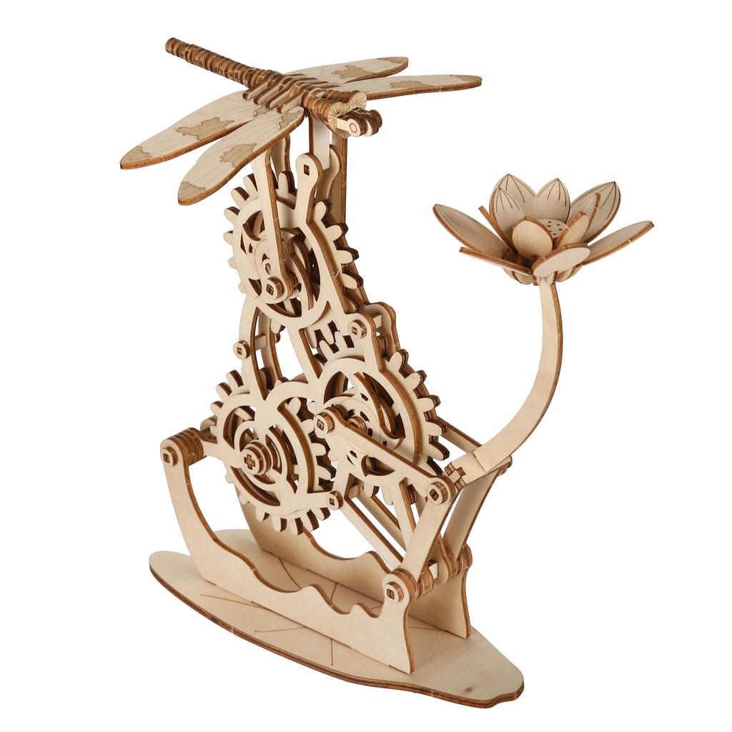 Dragonfly 3D Wooden Puzzle Scale Model,DIY Model Kit, Handcraft Gift,Home Decoration,Mechanical Model Kit, Building Toy