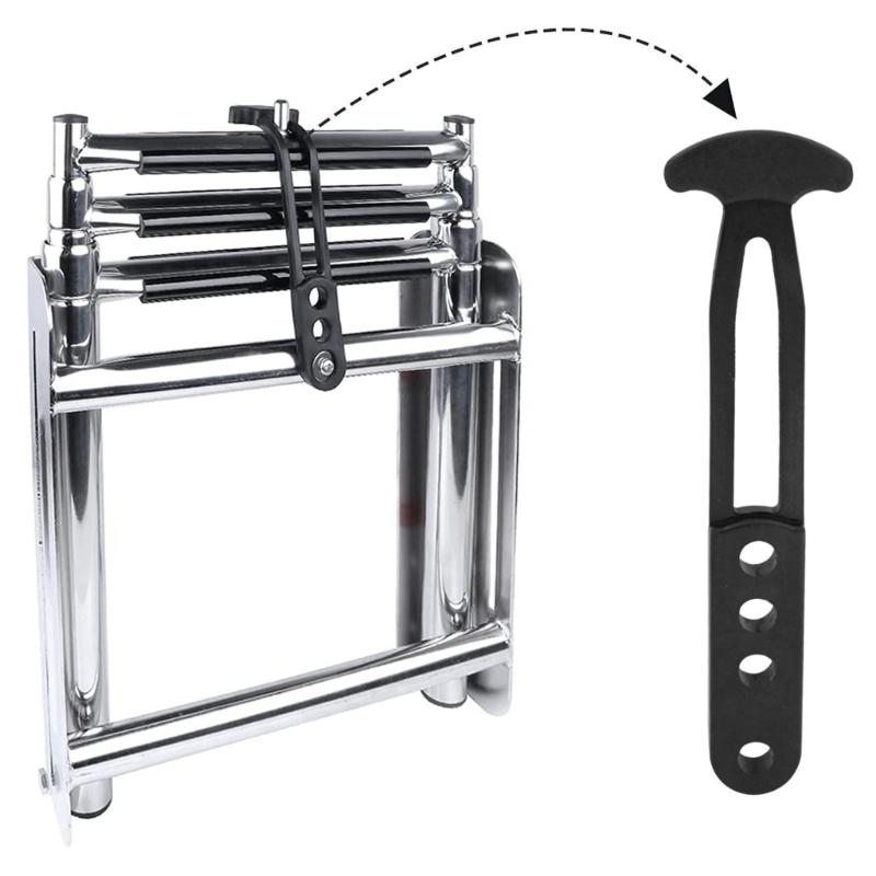 Telescoping Ladder Rubber Strap T Type Buckles With 3 Holes / 4 Holes For Secure Ladder And Boat Accessories