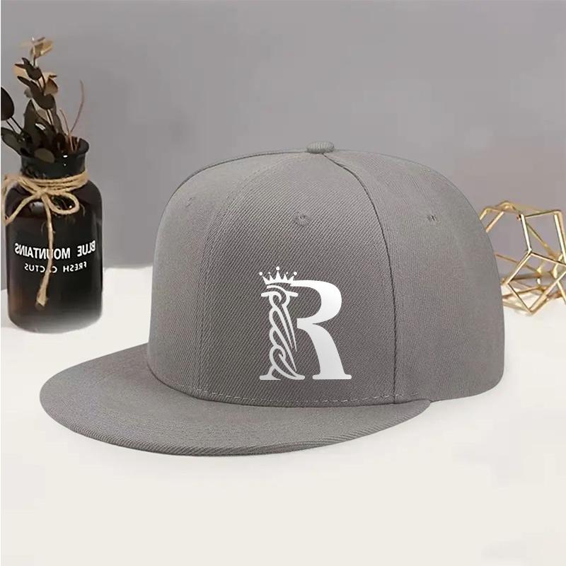 Street Style Hip-hop Letter Baseball Cap Black Hat Simple Classic Flat Brim Hat