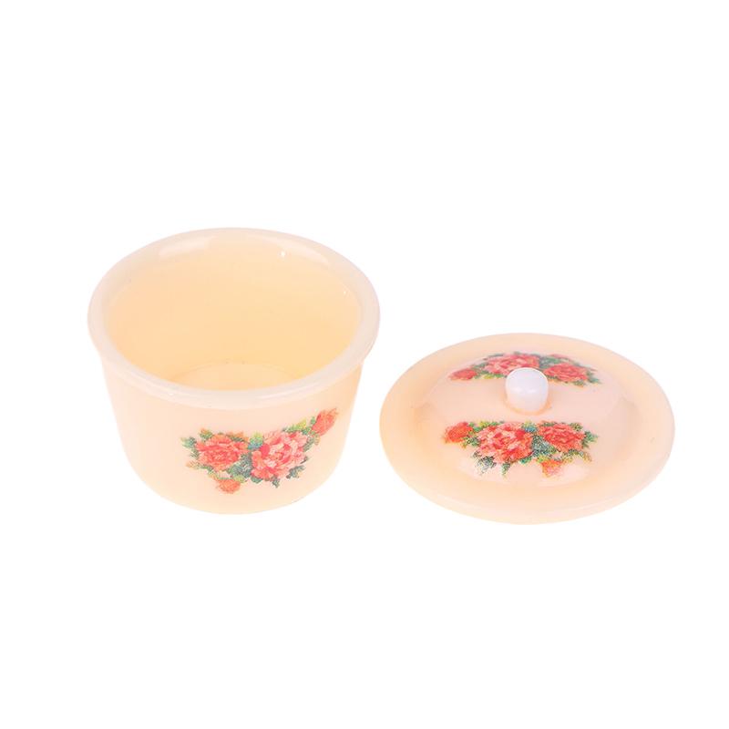 2/3Pcs Dollhouse Miniature Nostalgic Life Scene Decoration Supplies Chinese Double Happiness Enamel Basin Doll Accessories Toy
