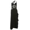 Ladies Spice Street Irregular Design Lace Patchwork See-through Backless Dress