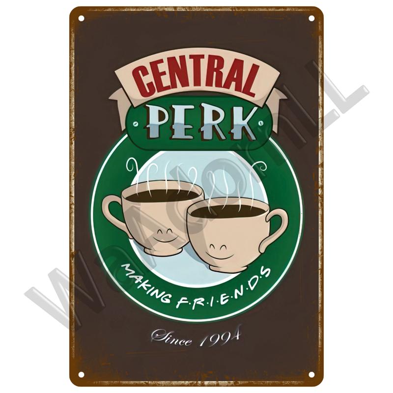 Vintage Blechschild Plakette Metallplatte Wandkunst Poster Metallschild Retro Dekor Kaffee für Küche Bar Café Zimmer Retro Eisenmalerei