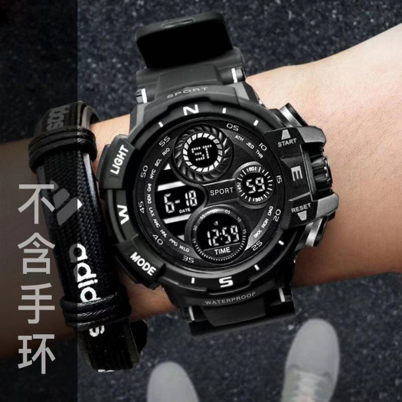 Men Teen Multifunctional Electronic Watch Waterproof  Alarm Clock Light Night