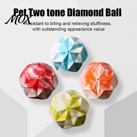 Non-Toxic Dog Balls for Boredom Geometric Ball Toy, Indestructible Chew Multi-faceted Teeth Durable Toys Destructive Chewers Cleaning Interactive