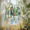 DIY Spring Flower Banner Handmade Paper Fairy Leaves Floral Hanging Garland Wedding Baby Shower Birthday Party Backdrop Decoration