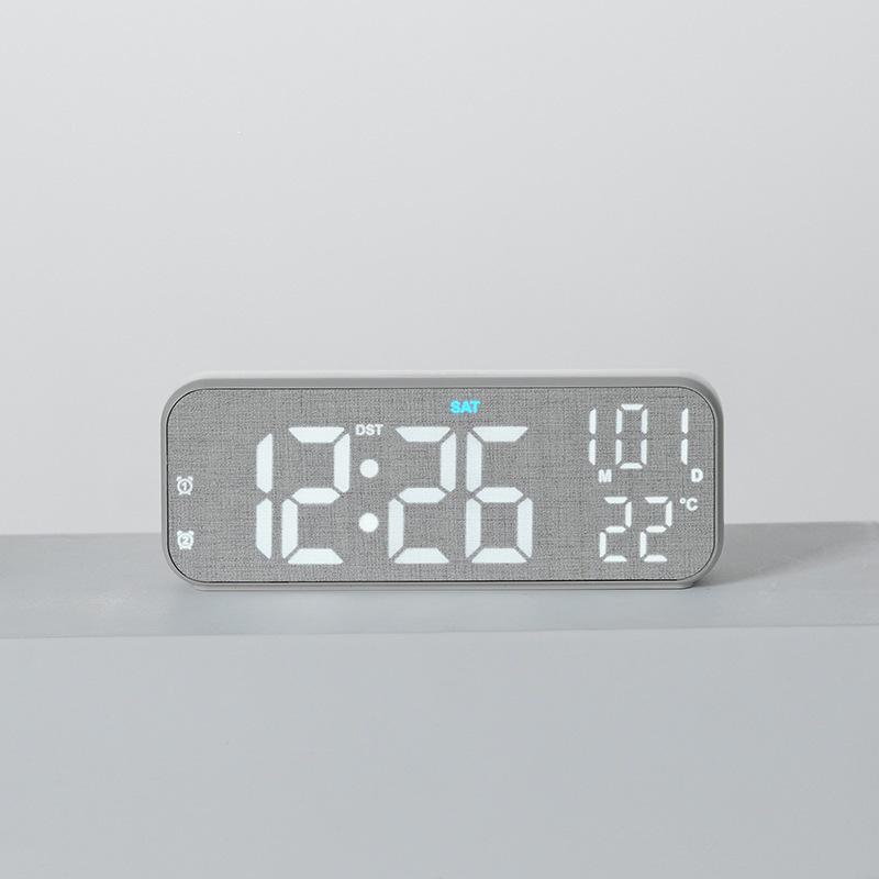 Premium LED Desk Clock: Elegant Silent Alarm for Living Room Tabletop