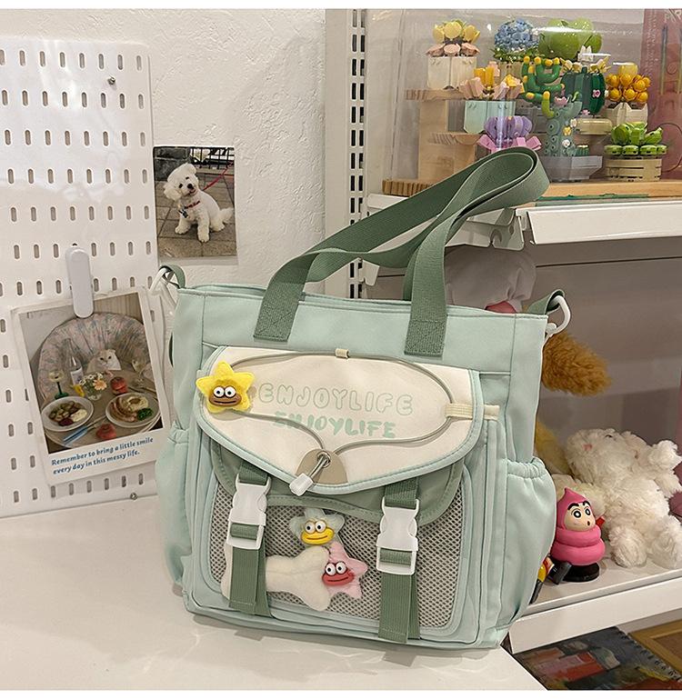 School Bag 2025 New Small Fresh High Value Simple Cute Versatile Large Capacity School Bag Casual Sweet Make-up Bag