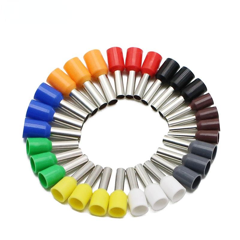 1000Pcs/Pack E0508 E7508 E1008 Insulated Ferrules Terminal Block Cord End Wire Connector Electrical Crimp Terminator
