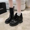 Thick-soled medium tube Martin boots women's new retro two-wear casual short boots western cowboy boots