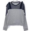 Valentino [Spa] PR3MF04X3JC Gray X Black Lace Sweatshirt Top Tops S Gray blackUsed