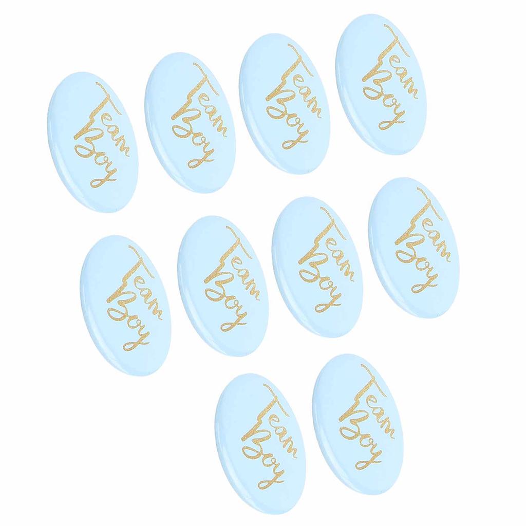 10Pcs Gender Reveal Button Pins Tinplate Baby Shower Party Favors Decoration Supplies