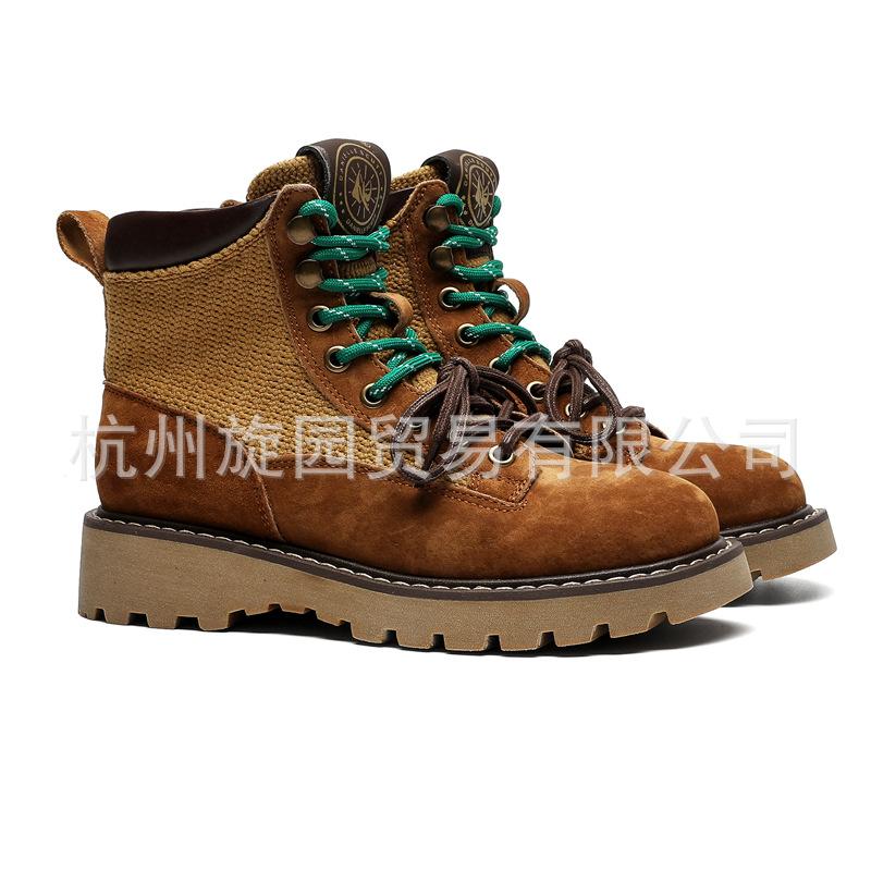 

3366 casual short boots mountaineering fashionable medium boots round head thick sole classic Martin boots women s autumn and winter models 35-Female code верблюд