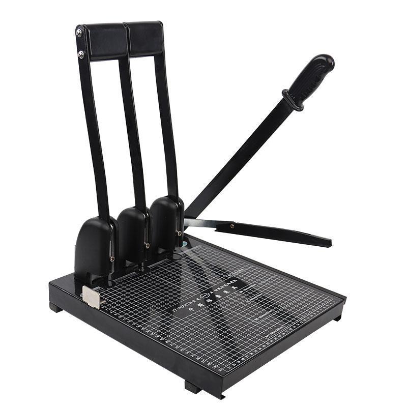 Dual-Use Three-Hole Punch and Paper Cutter for Cadre & Personnel Files