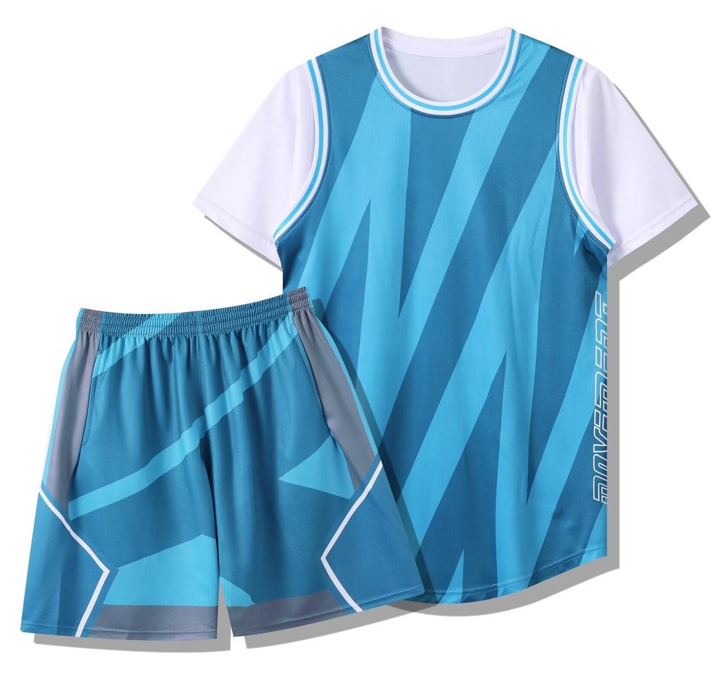 286 Fake Two-Piece Set, Basketball Jersey Set, Adult Men'S And Women'S Print Jersey, With Pockets On Both Sides 3Xs-6Xl