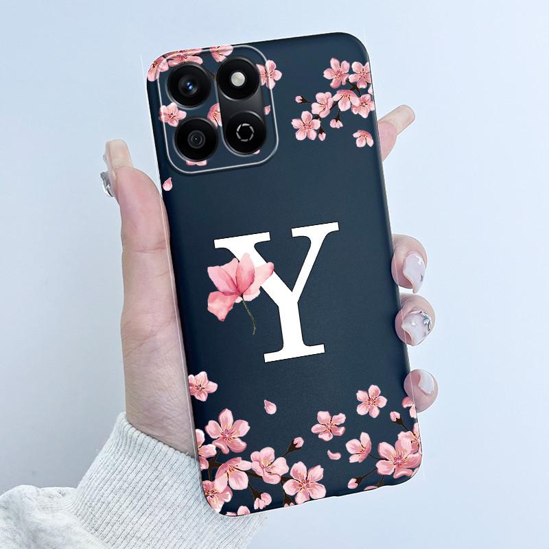 

For Honor X7C / Honor 200 Smart 5G Phone Case TPU Soft Silicone Cover Sweet Printing Cute Letters Protective Casing Honor X7C