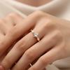 Bijoux en Argent Sterling 925 Plaqué Or 18 Carats Bagues de Doigt en Cristal de Luxe pour Femmes Bijoux de Mariage Fête pour Filles Cadeau d'Ami