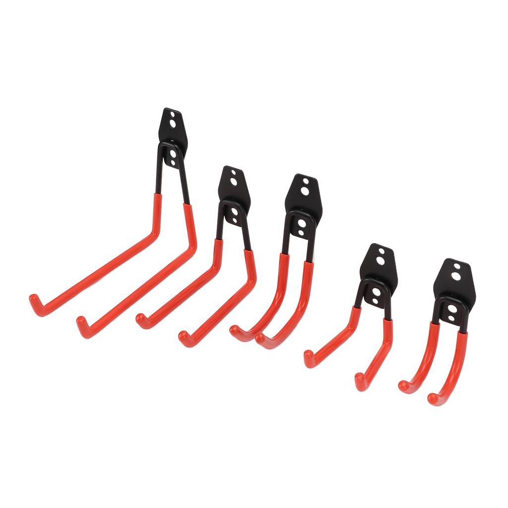 5Pcs Set 40kg Garage Storage Double Hooks Heavy Duty Wall Mount Bicycle Holder Hanger for RV Basement Chair Ladder