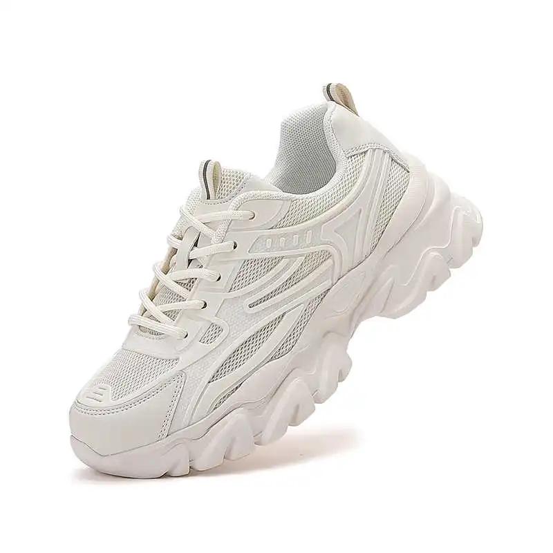 Fashion Camp Natural Leather Women's Spring Autumn Sneakers Chunky Women's Loafer Shoes Black Basketball Sports Sapatilla Gifts