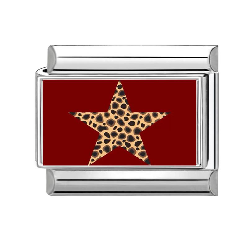 

Y2K Red Series Dog Cat Star Heart Strawberry Bow Italian Charm Links Fit 9MM Stainless Steel Bracelet Girls DIY Making Jewelry