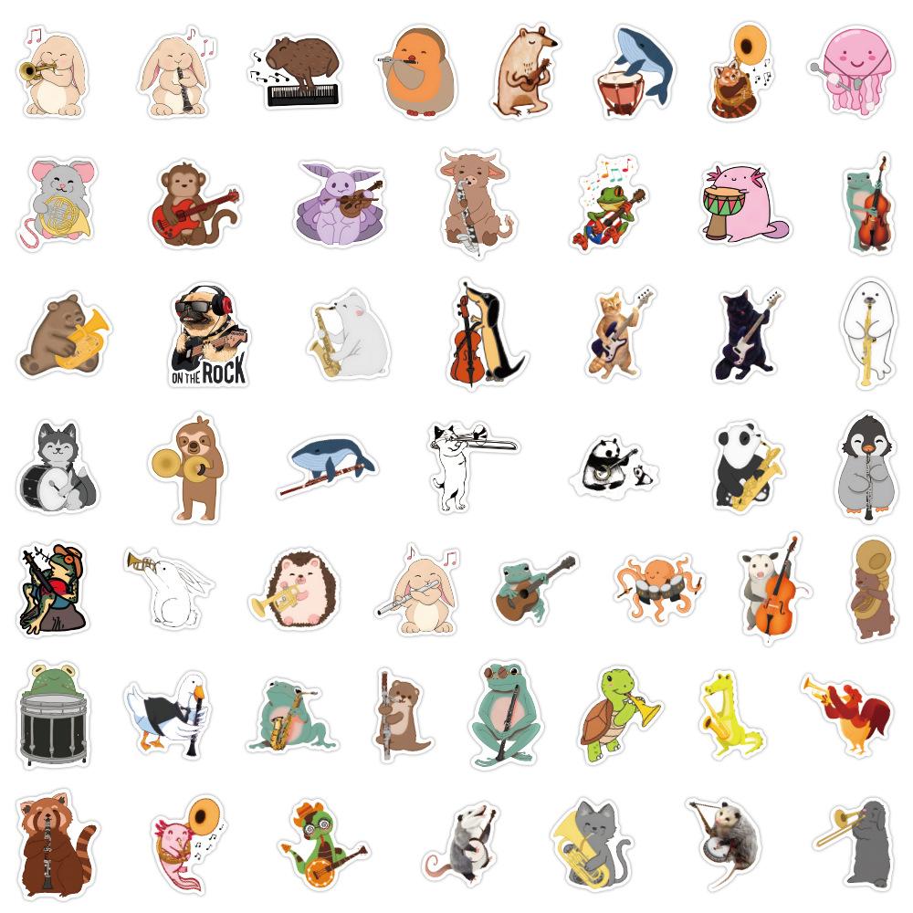 100 New Animal Band Cartoon Graffiti Stickers Notebook Suitcase DIY Stickers