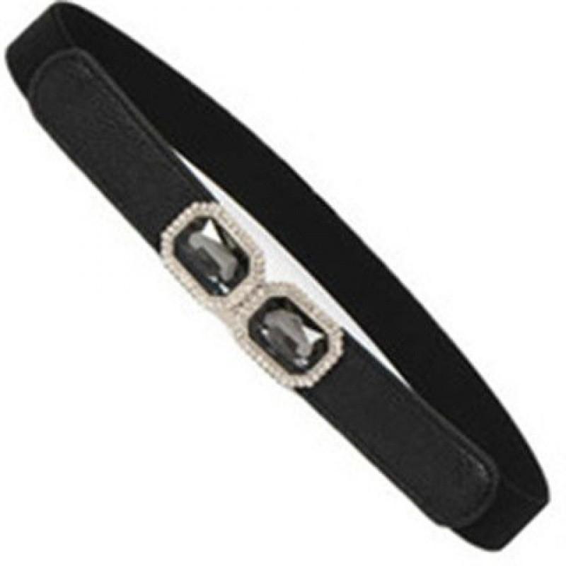 Womens Stylish Pu Elastic Waist Belt Versatile For Dresses And Skirts In Black Minimalist