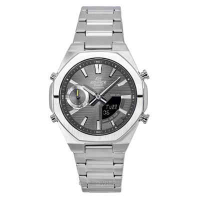 Edifice Analog Digital Smartphone Link Stainless Steel Grey Dial Quartz ECB-S10D-8A 100M Men's Watch