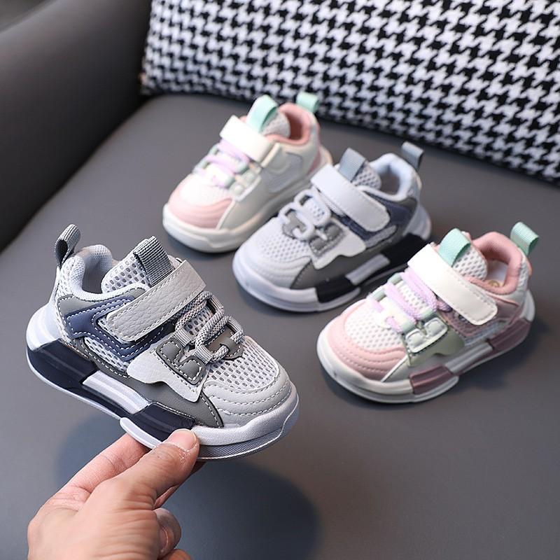 Kids Breathable Mesh Running Shoes Fall Outdoor Walking Soft Sole Sneakers Unisex Toddler Child