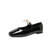 Fashion Flat Shoes for Women 2025 New Spring and Autumn Bow Shallow Mouth French Retro Ballet Red Mary Jane Shoes Large Size 44 43