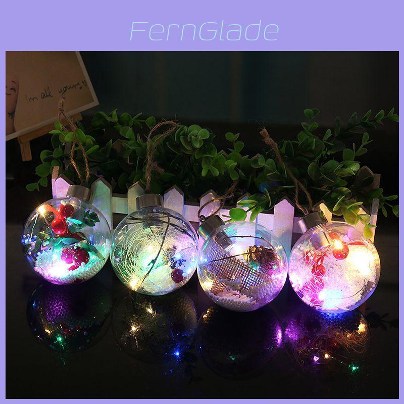 Atemberaubende LED-Transparente Kugel Lichter Weihnachtsbaum Hängende Ornamente Für Festliche Heimdekoration