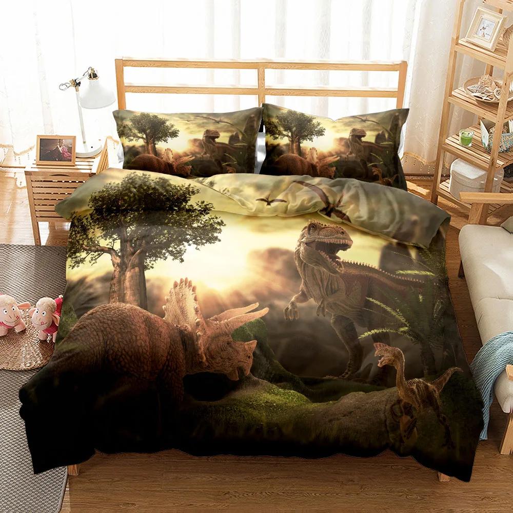 Dinosaurs Underwater Bedding Set without sheet UK Single Double King US Twin Full Queen Size Anime Bed Linen Set